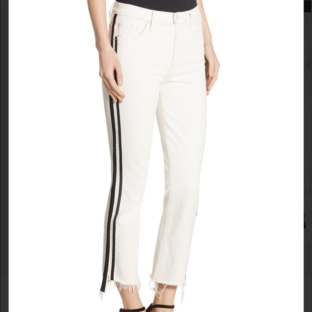 Mother- insider crop frayed jean - guilty racer 24